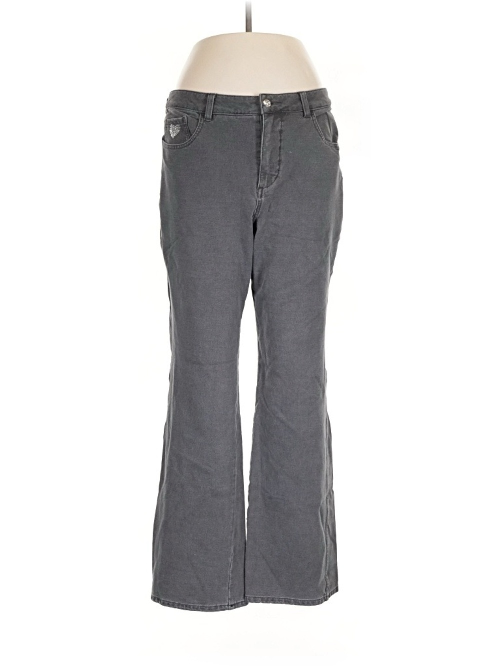 Quacker Factory Gray Flare Jeans 12